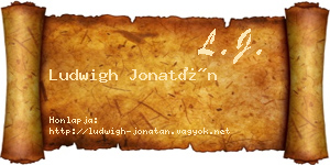 Ludwigh Jonatán névjegykártya